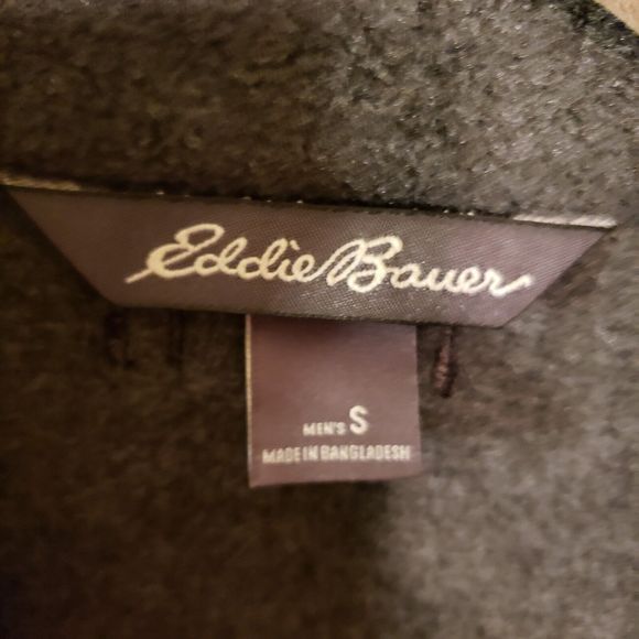 Eddie Bauer Men's Dark Grey Fleece Full Zip Jacket Size Small - Picture 2 of 7